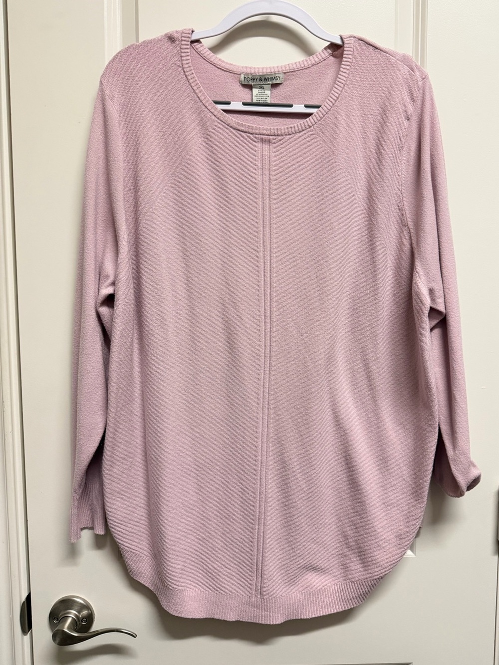 Poppy & Whimsy Lightweight Crewneck Sweater - Dusty Pink